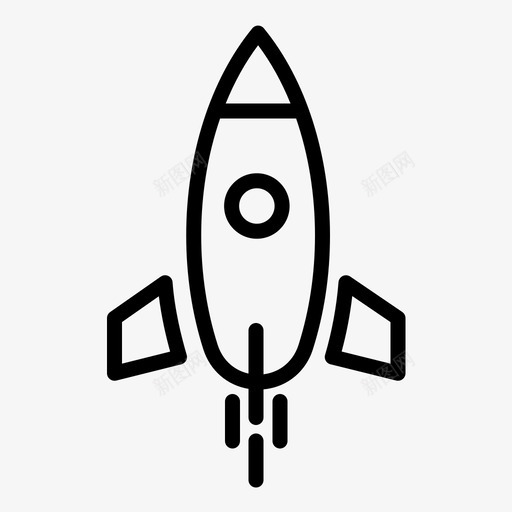 火箭1svg_新图网 https://ixintu.com 火箭1 线性 简约