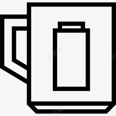 咖啡杯生产力图标系列线性图标