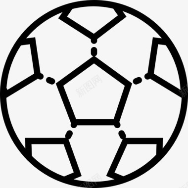 足球运动系列直线型图标图标