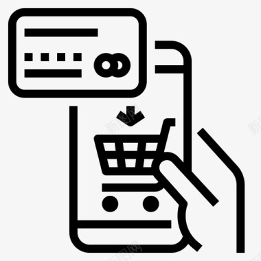 手机购物信用在线图标图标