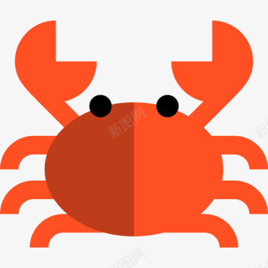 螃蟹套餐2扁平图标图标
