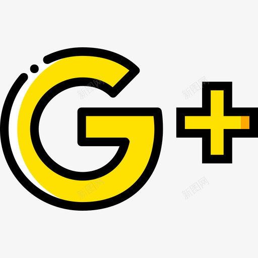 GooglePlus社交媒体4黄色图标svg_新图网 https://ixintu.com GooglePlus 社交媒体4 黄色