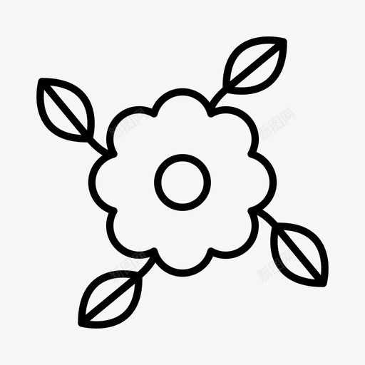 花植物学花园图标svg_新图网 https://ixintu.com 春天 植物学 花 花园