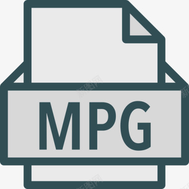 Mpg格式2线性颜色图标图标