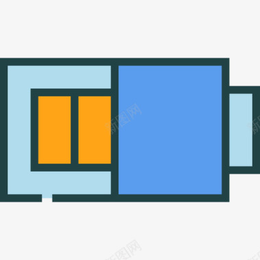 电池电子6线性颜色图标图标