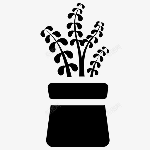 玉植物幸运植物多汁植物图标svg_新图网 https://ixintu.com 多汁植物 幸运植物 植物和花卉雕文图标 玉植物