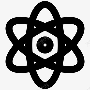 原子分子核图标图标