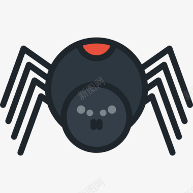 蜘蛛动物10线形颜色图标图标