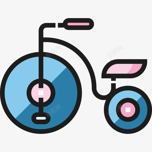 三轮车婴儿和玩具4线性颜色图标svg_新图网 https://ixintu.com 三轮车 婴儿和玩具4 线性颜色
