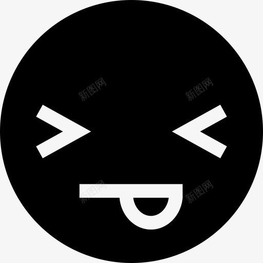 有趣的圆形表情符号填充图标svg_新图网 https://ixintu.com 填充 有趣的圆形表情符号
