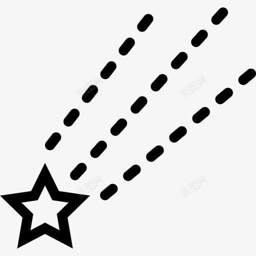 星星天气预报直线型图标svg_新图网 https://ixintu.com 天气预报 星星 直线型