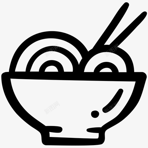 面条食品日式图标svg_新图网 https://ixintu.com 拉面 日式 面条 食品 食品轮廓涂鸦