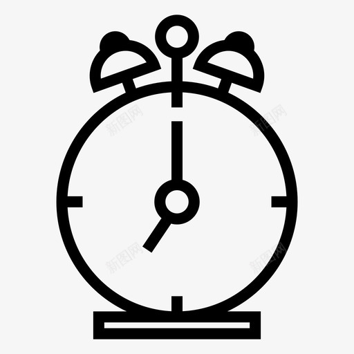 闹钟时间管理起床图标svg_新图网 https://ixintu.com 学校2 时间管理 起床 闹钟