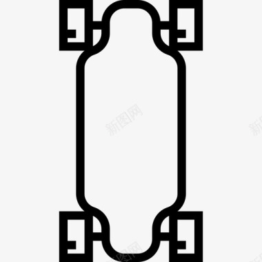 滑板运动16直线型图标图标