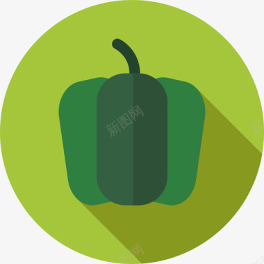 胡椒粉圆形食物扁平图标图标