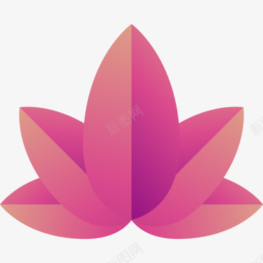 莲花logogram扁平图标图标