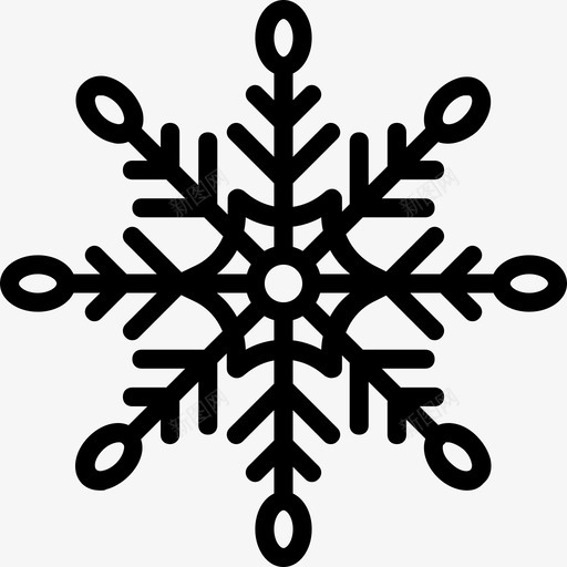 雪花冬季2线性图标svg_新图网 https://ixintu.com 冬季2 线性 雪花
