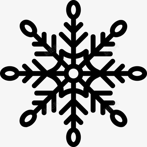 雪花冬季2线性图标svg_新图网 https://ixintu.com 冬季2 线性 雪花
