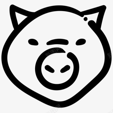 猪脸动物食物图标图标