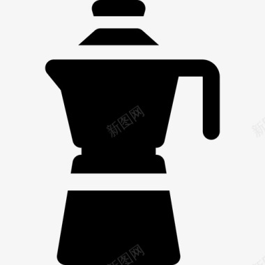 水壶咖啡店15装满图标图标