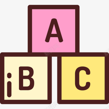 Abc游乐场2线性颜色图标图标