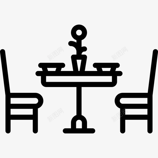 晚餐餐厅元素2线性图标svg_新图网 https://ixintu.com 晚餐 线性 餐厅元素2