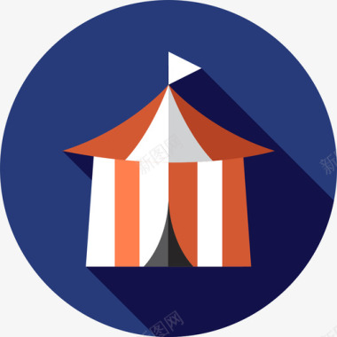 帐篷马戏团6公寓图标图标