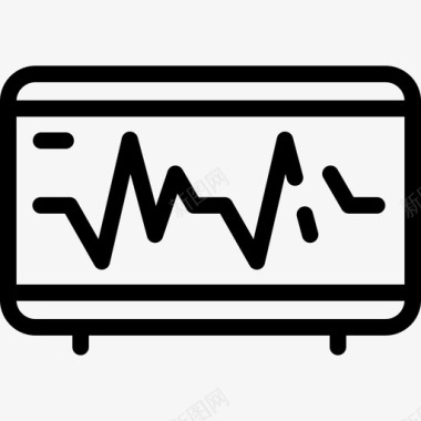 心电图科学研究线性图标图标