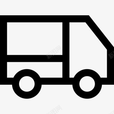 卡车运输收集线性图标图标