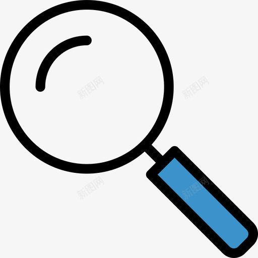 搜索商务2号蓝色图标svg_新图网 https://ixintu.com 商务2号 搜索 蓝色