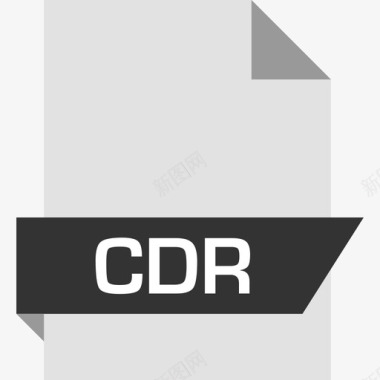 Cdr文档文件扩展名平面图标图标