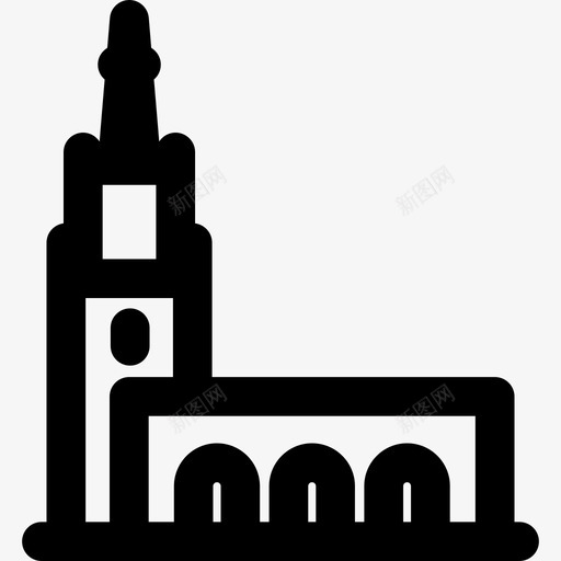 教堂城市和建筑线性线性图标svg_新图网 https://ixintu.com 城市和建筑线性 教堂 线性