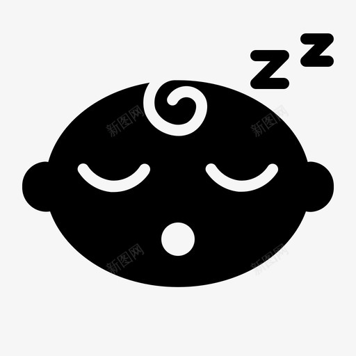 男婴睡眠表情符号情绪图标svg_新图网 https://ixintu.com 婴儿字形 情绪 男婴睡眠 男童睡眠 表情符号