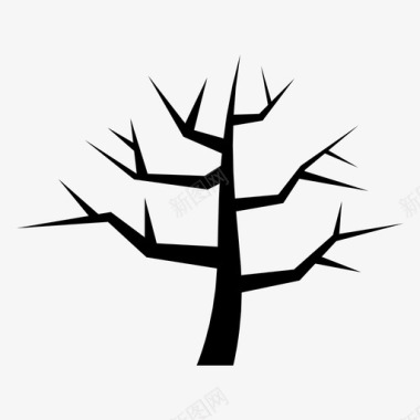 树树枝枯死图标图标