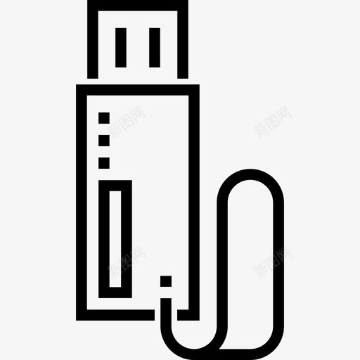 Pendrive工具4线性图标svg_新图网 https://ixintu.com Pendrive 线性 设计工具4