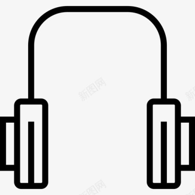 耳机电子2线性图标图标