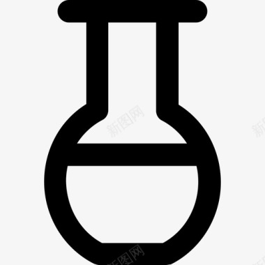 烧瓶科学元素2粗体圆形图标图标