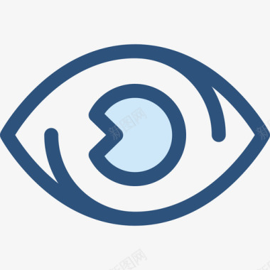 眼睛用户界面7蓝色图标图标