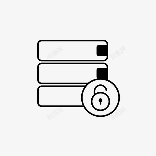 数据服务器解锁硬盘驱动器服务器图标svg_新图网 https://ixintu.com 数据和存储 数据服务器解锁 服务器 硬盘驱动器