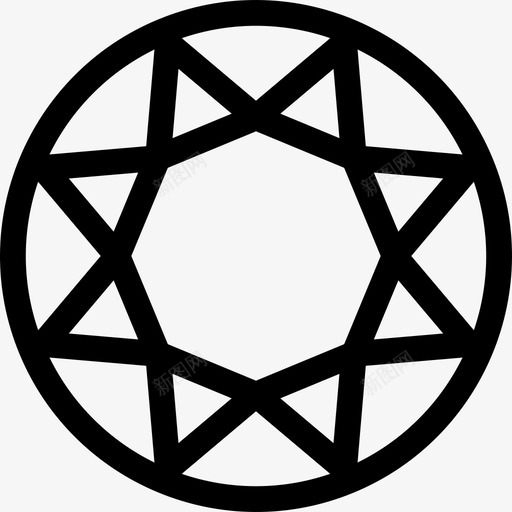 钻石珠宝轮廓图标svg_新图网 https://ixintu.com 珠宝 轮廓 钻石