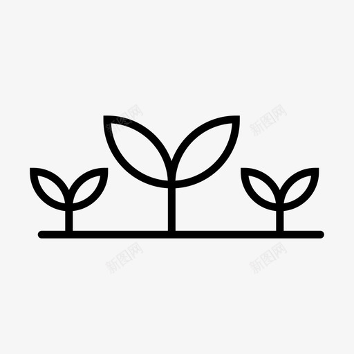 植物草叶图标svg_新图网 https://ixintu.com 农业 农业园艺 叶 植物 自然 芽 草