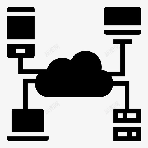 平台云计算机图标svg_新图网 https://ixintu.com 云 大数据字形 平台 智能手机 计算 计算机