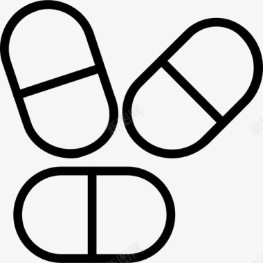 药物健身3线性图标图标
