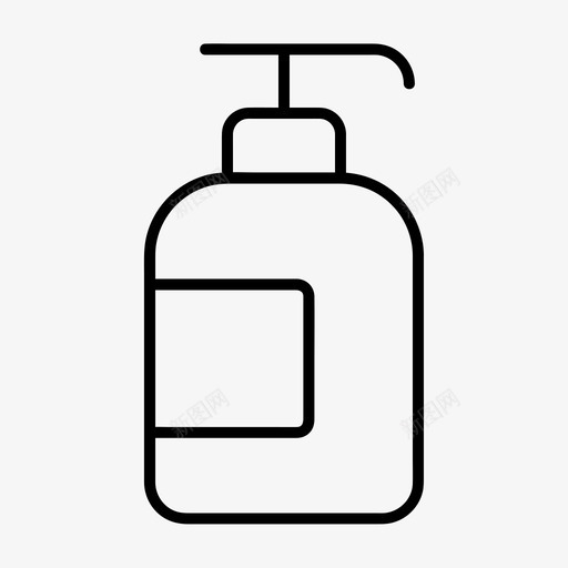 肥皂瓶子洗手液图标svg_新图网 https://ixintu.com 各种尺寸的基本图标 家用 洗手液 液体 瓶子 皂液分配器 肥皂