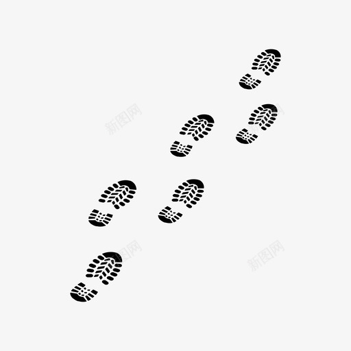 鞋印痕迹鞋印脚印图标svg_新图网 https://ixintu.com 卡通鞋印 脚印 鞋印 鞋印痕迹
