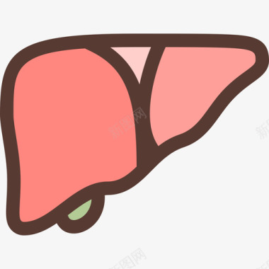 肝脏医学图标颜色图标
