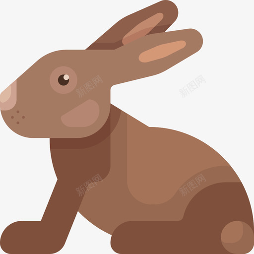 兔子动物图标集扁平svg_新图网 https://ixintu.com 兔子 动物图标集 扁平