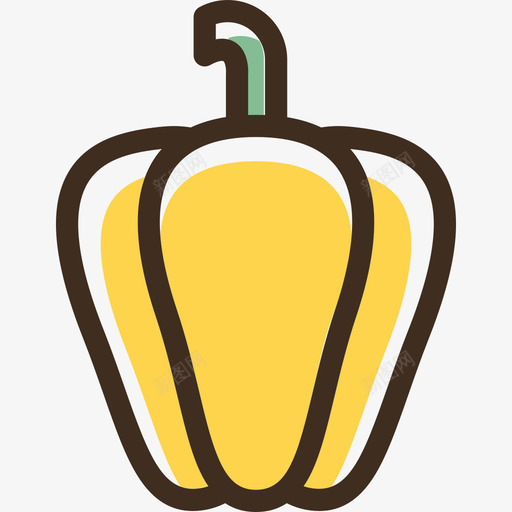 甜椒食品线颜色食品套装图标svg_新图网 https://ixintu.com 甜椒 线颜色食品套装 食品