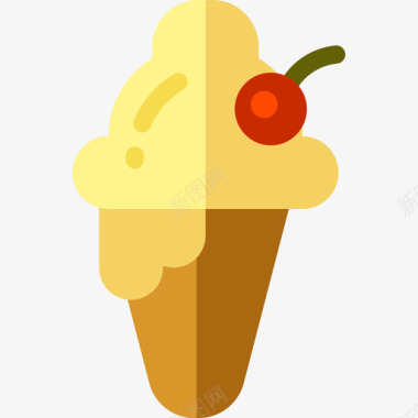 冰淇淋假日2平淡图标图标
