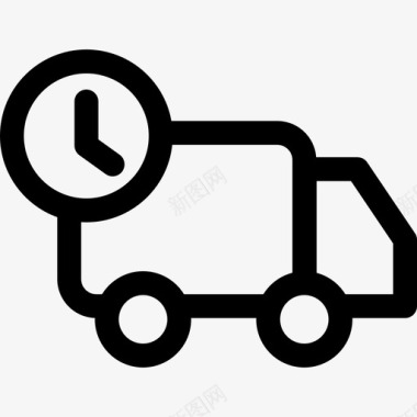 送货车电子商务5直线图标图标